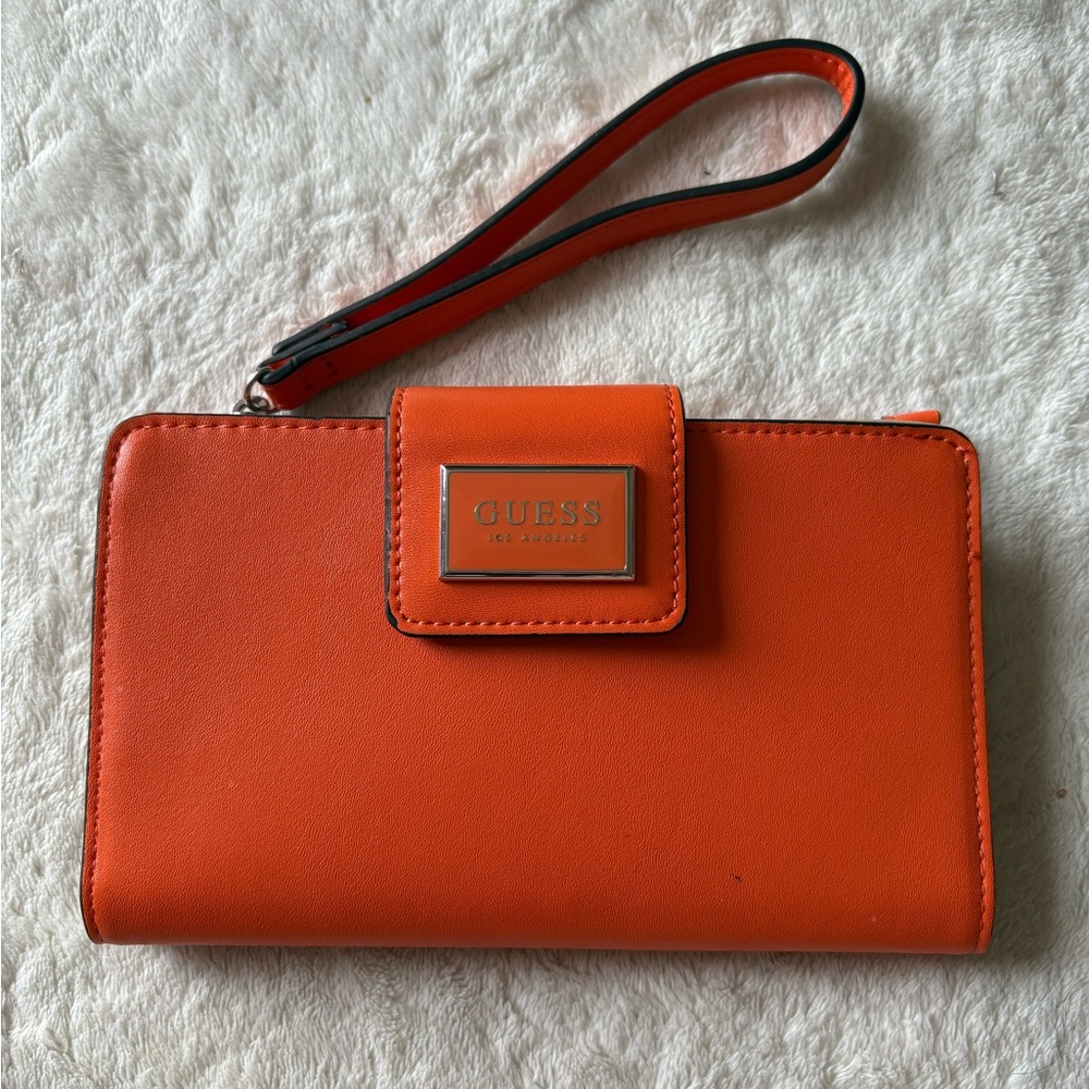 GUESS Orange Wristlet Wallet